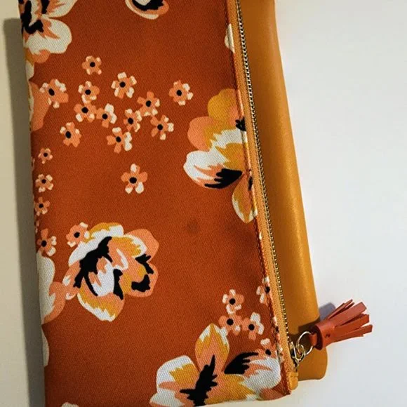 Rachel Pally Foldover Leather/Canvas Clutch Bag - Picture 7 of 8